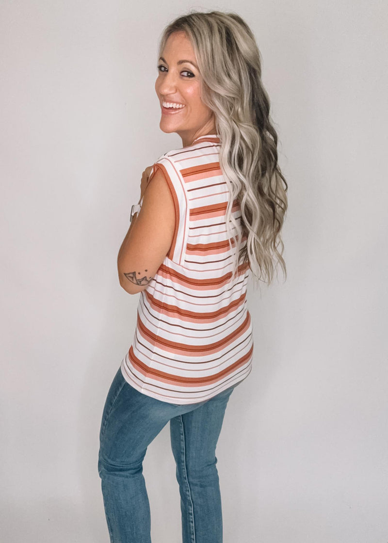 Marsala Striped Top
