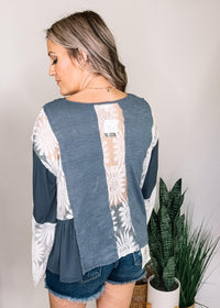Indigo Lace Block Top