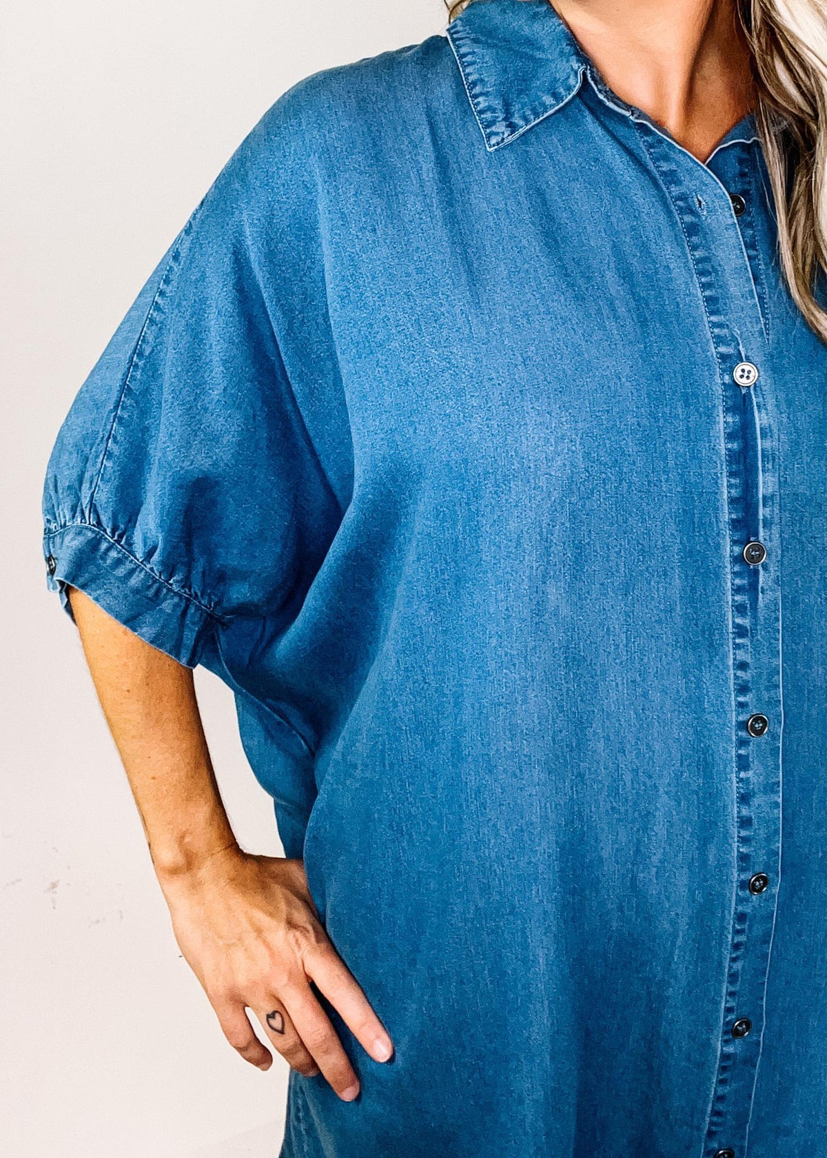 Jordan Oversized Denim Poncho Dress The Teal Eagle Boutique Jordan Oversized Denim Poncho Dress The Teal Eagle Boutique