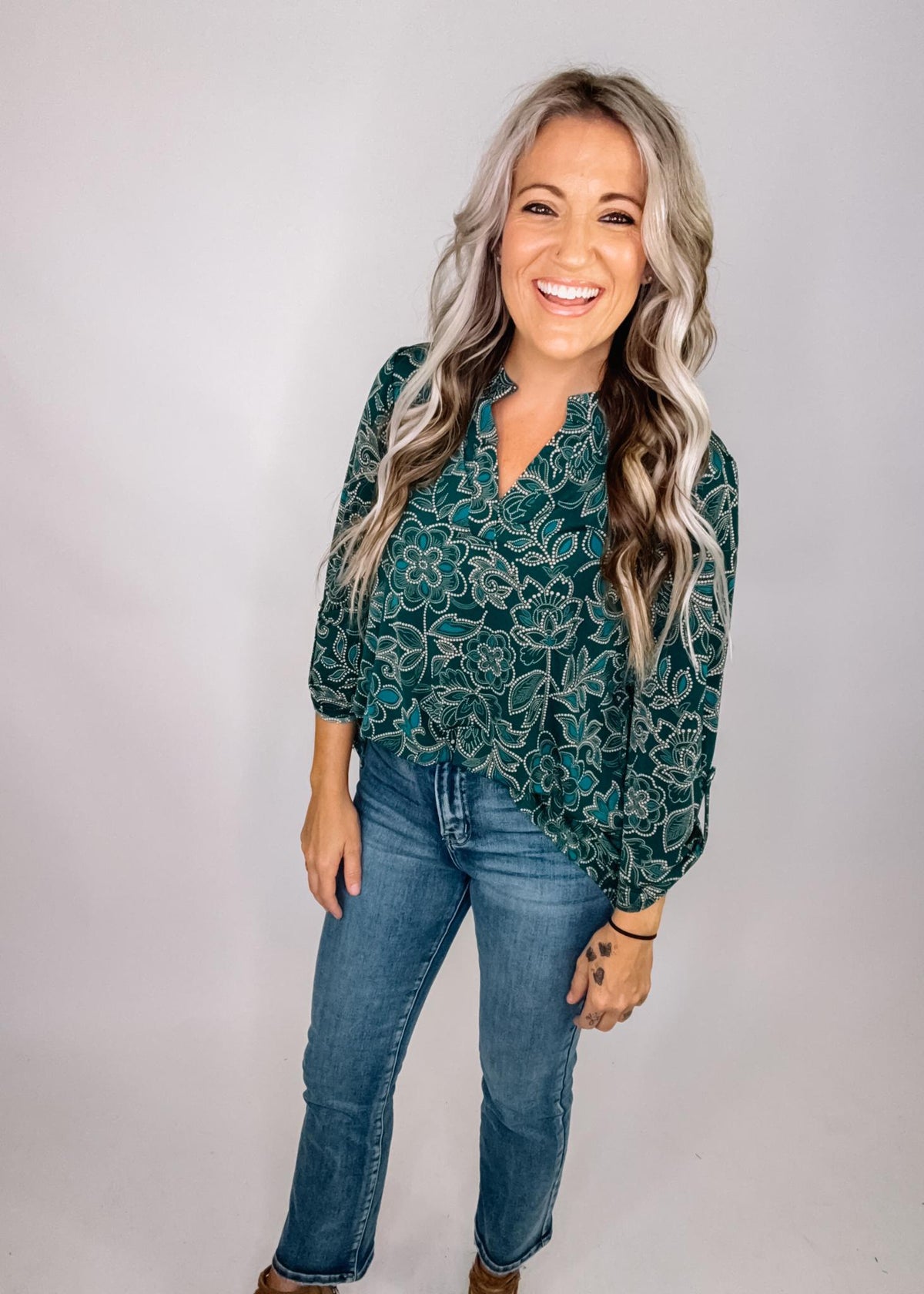 Hunter Green Lizzy Top