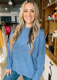 Indigo Knit Sweater