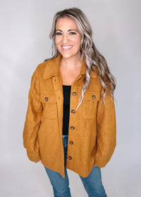 Camel Fleece Shacket