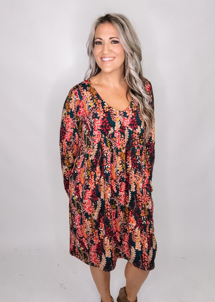 Hunter and Berry Printed Babydoll Dress