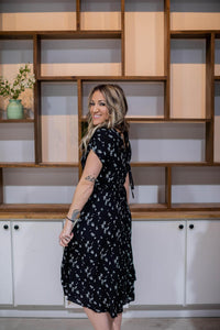 Ditsy Floral Grecian Midi Dress