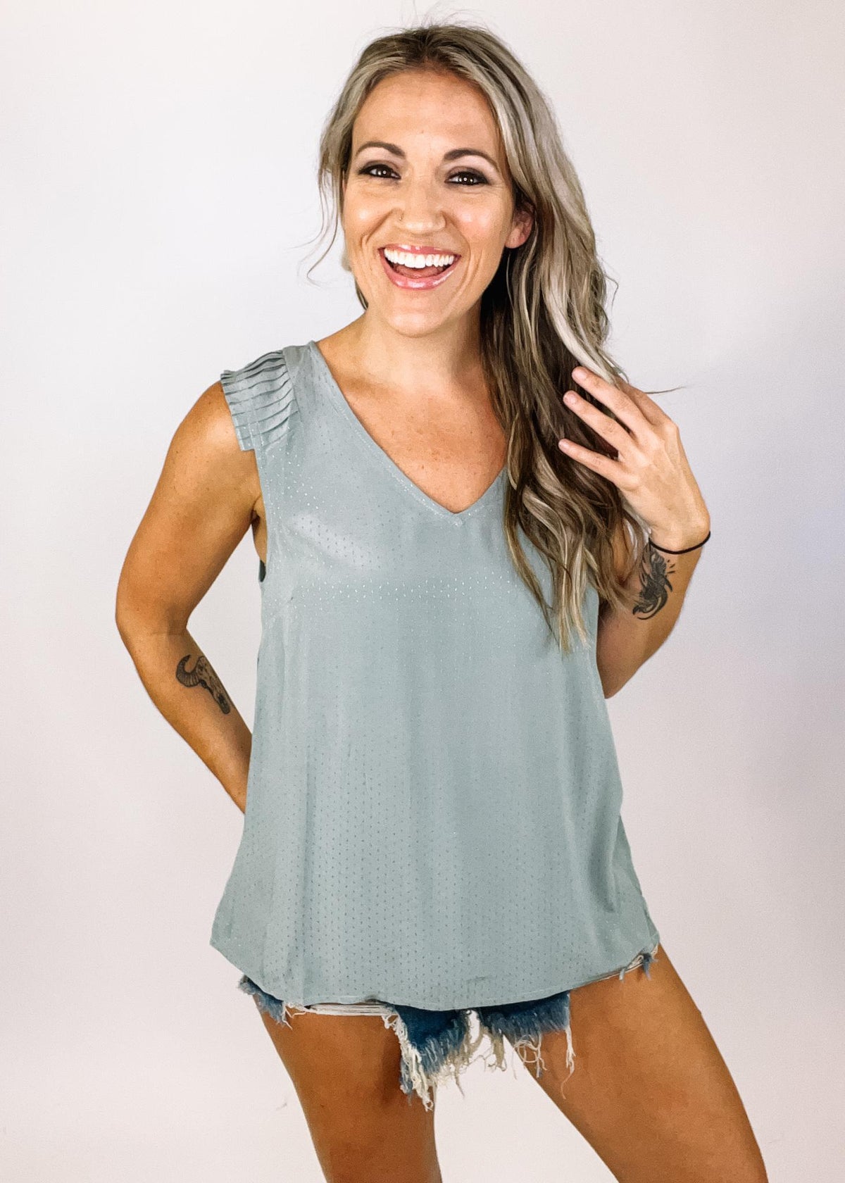 Sage Textured Top