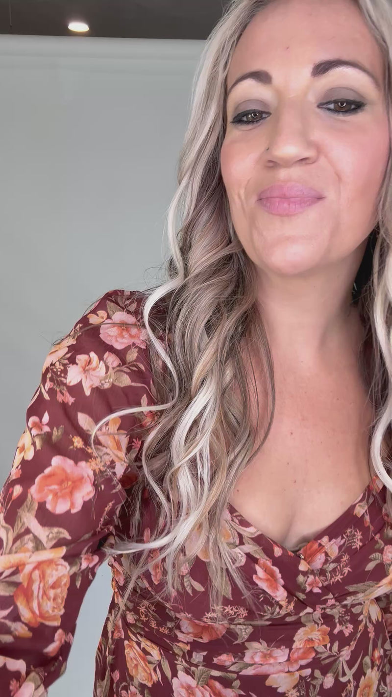 Floral Chiffon Mini Dress