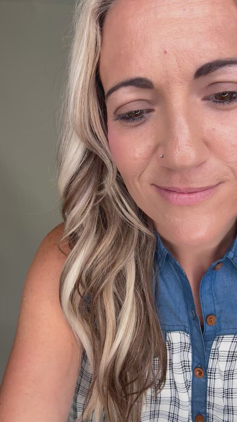 Denim and Plaid Sleeveless Top
