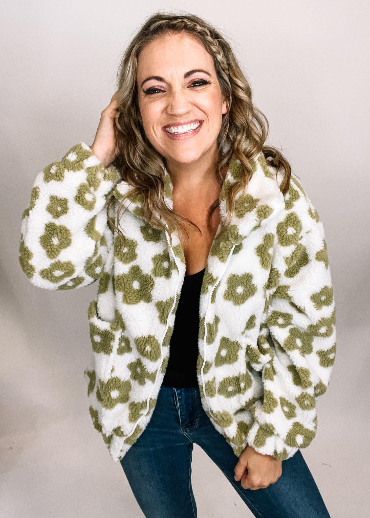 00's Flower Power Fleece Jacket – The Teal Eagle Boutique