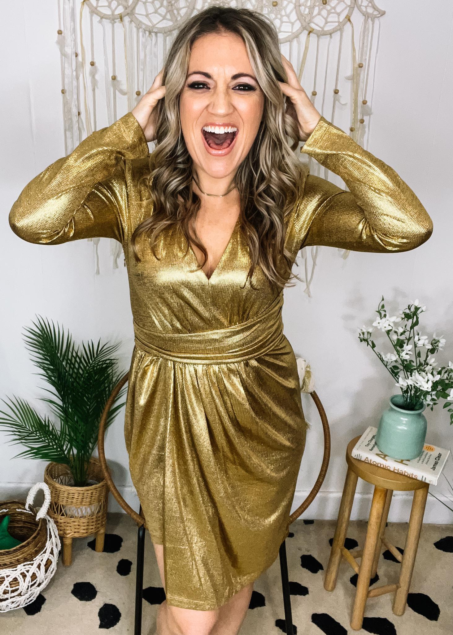gold coctail dress Strapless Gold Metallic Ruffles A-line Cocktail Dress Dressesforparty