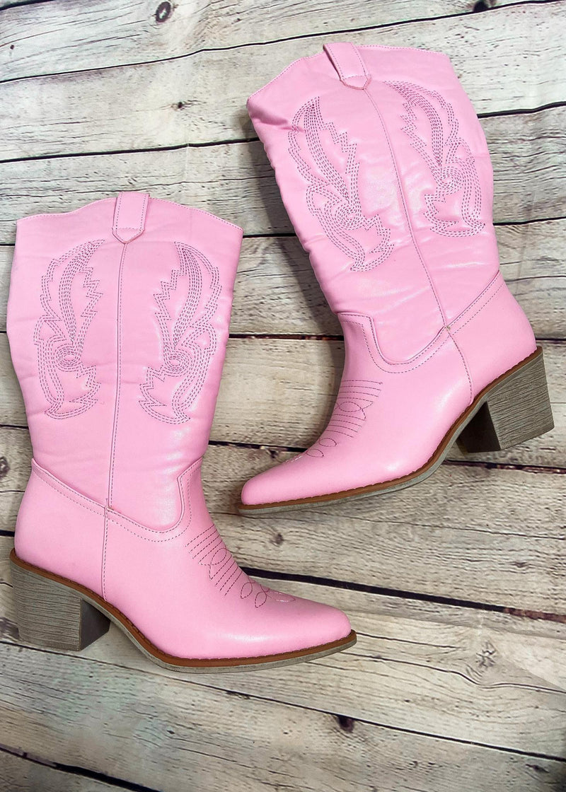Light Pink Classic Cowgirl Boots